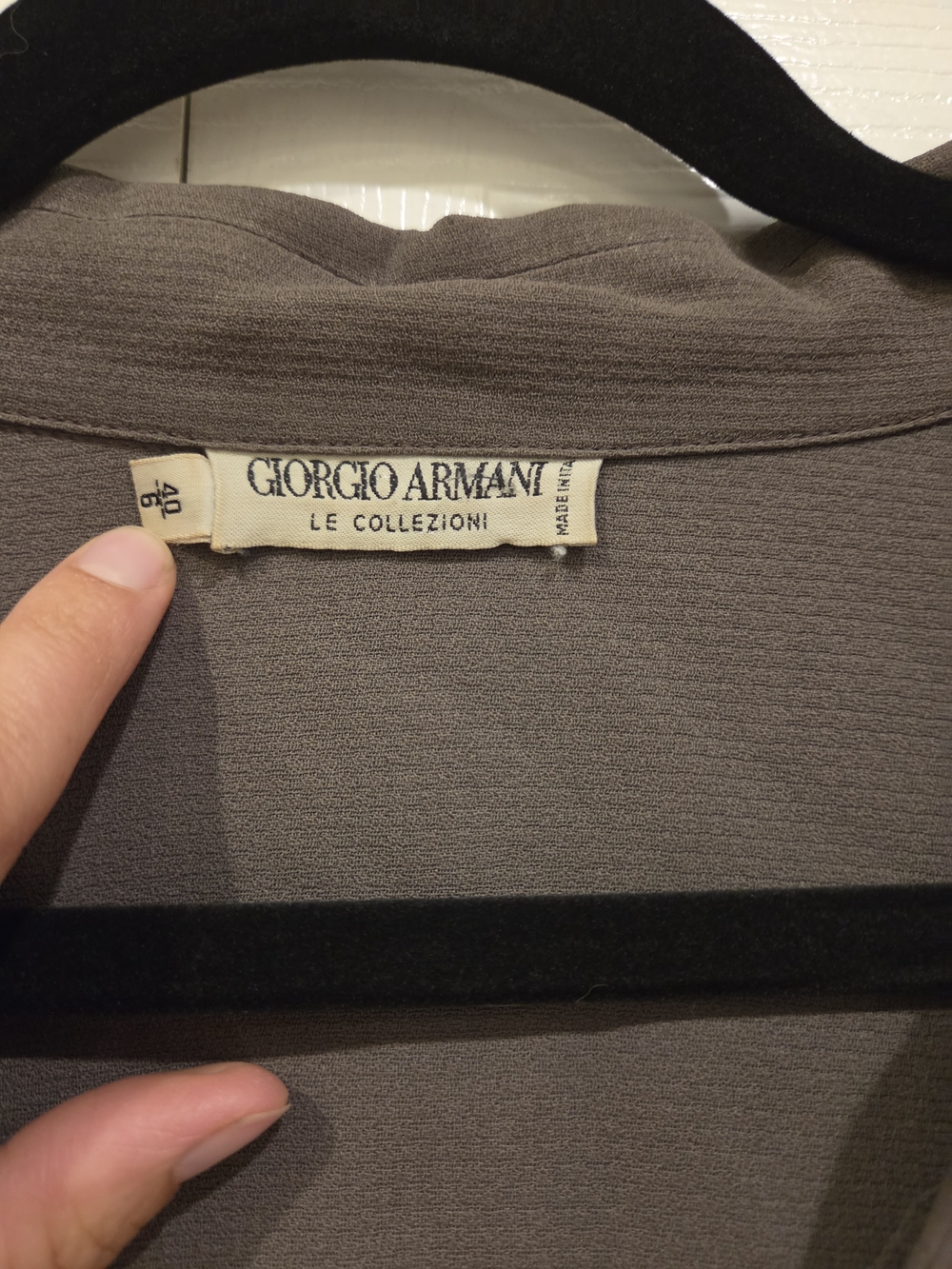 VINTAGE Giorgio Armani Le Collezioni Taupe Blouse